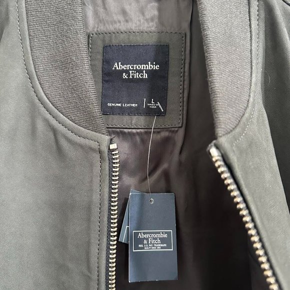 Abercrombie Genuine Suede Bomber Jacket - Picture 6 of 11